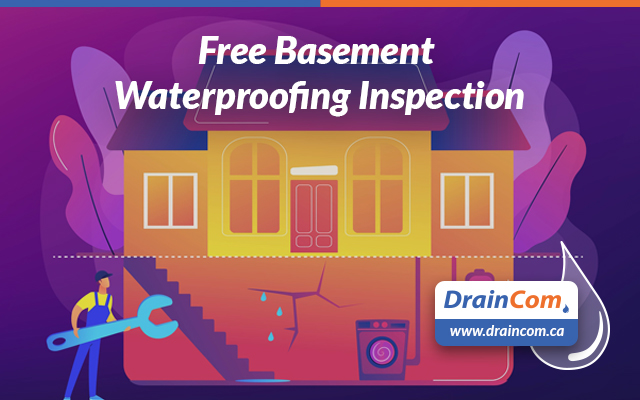 free interior basement waterproofing inspection in Toronto and the GTA
