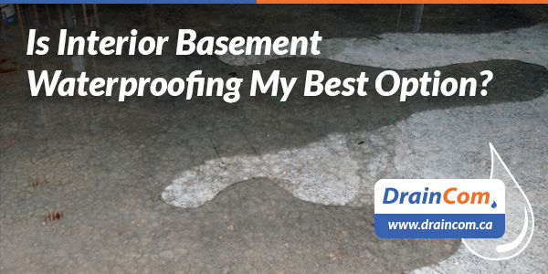 interior basement waterproofing company in Toronto